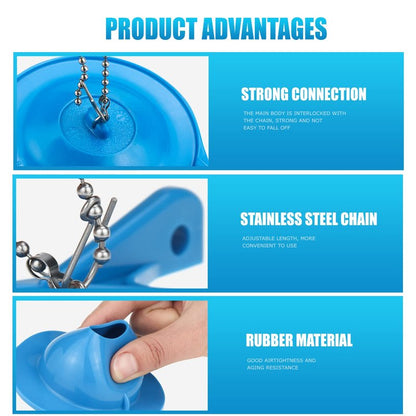 Toilet Flapper Replacement for Gerber, 2 Pack 3 inch for Gerber 99-788 with 2 Toilet Handle Chains Rubber Water Saving, Easy to Install