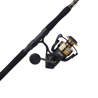 Penn 7' Battle IV Travel Spinning Reel and Fishing Rod Combo Kit, 6000 Reel, CNC Gear Technology, Full Metal Body and Sideplate, HT-100 Drag System, Includes Soft Travel Case and Spare Spool