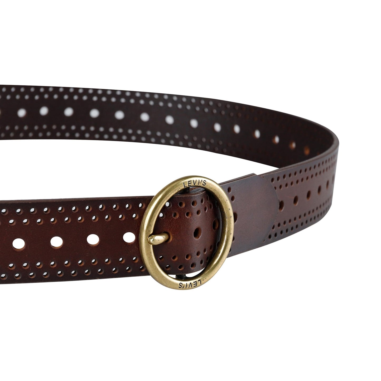 1.25" ROUND CENTERBAR W/LASER CUT DETAIL LEATHER