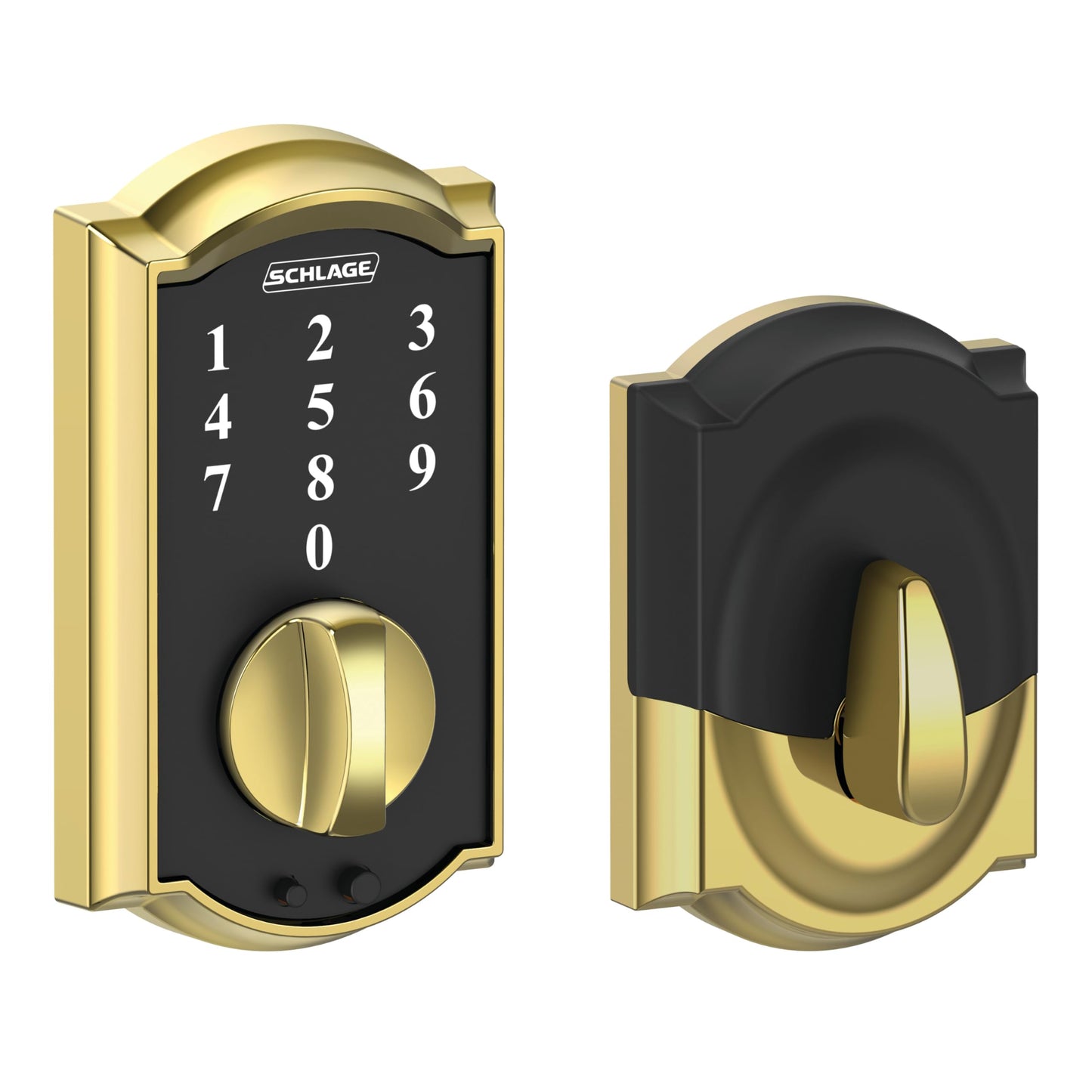 SCHLAGE BE375 CEN 622 Touch Keyless Touchscreen Electronic Deadbolt Lock, Matte Black