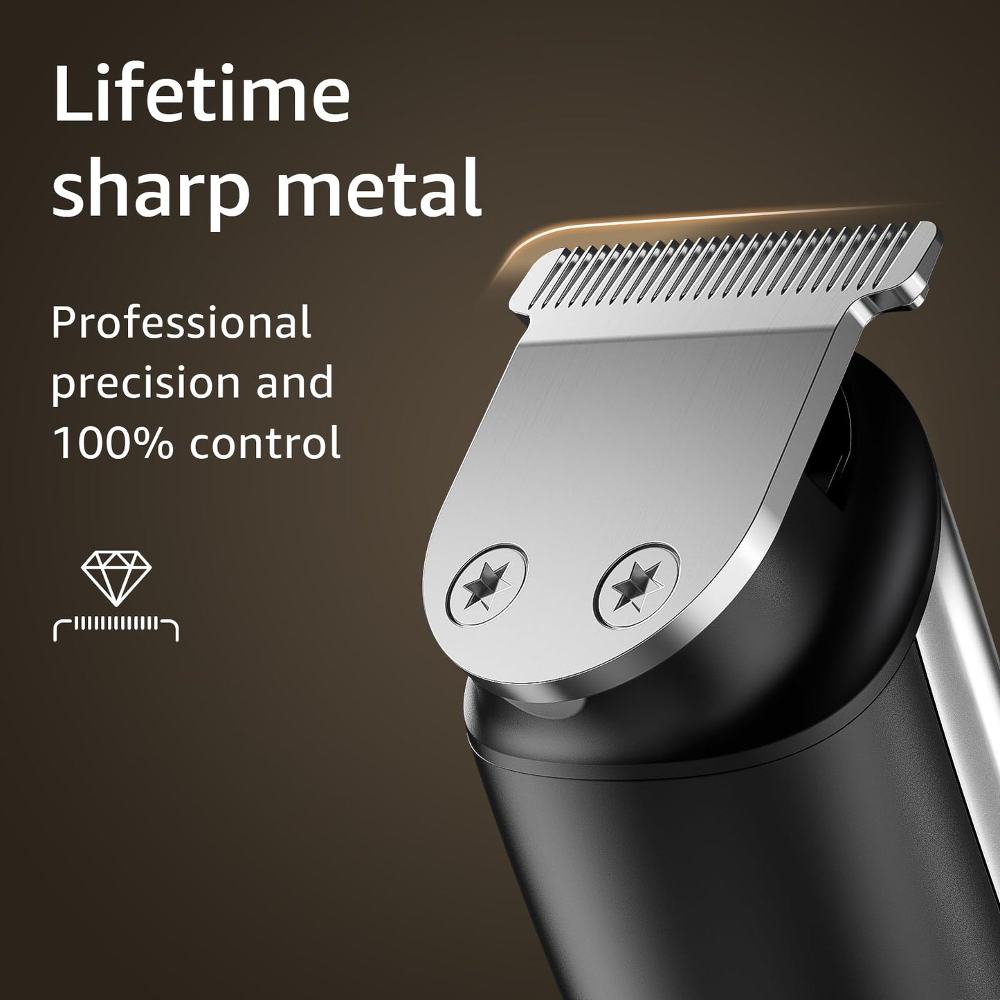 SHPAVVER Beard Trimmer for Men: Professional Barber Hair Clippers - 12-in-1 Cordless Grooming Kit - Waterproof Electric Razor with Turbo Speed & Precision Blades