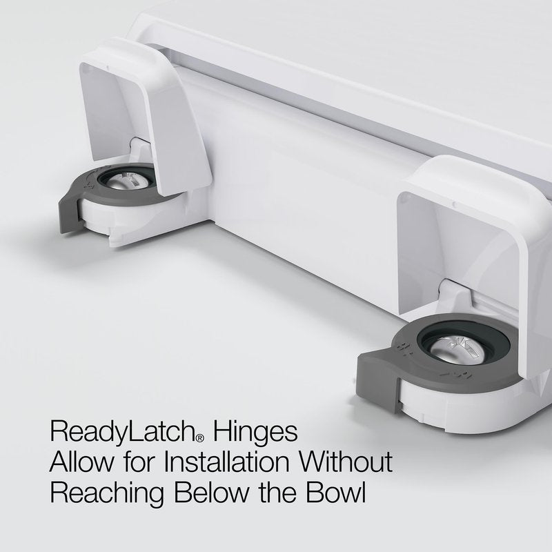 KOHLER 4636-RL-G9 Cachet ReadyLatch Elongated Toilet Seat Slow Close, Soft Close Toilet Seat Quiet Lid, Contoured Grip-Tight Bumpers Installation Hardware, Apartment Essentials, Sandbar
