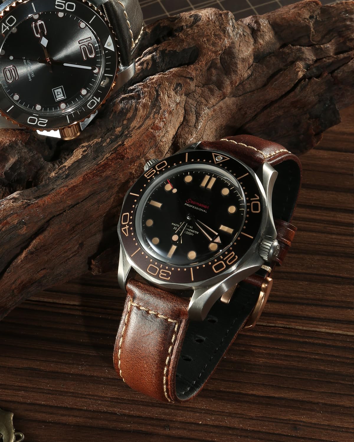 REZERO Watch Band, Vintage Oil Wax Leather Watch Straps 18mm 19mm 20mm 21mm 22mm 23mm 24mm 26mm Watch Belt for Men Women
