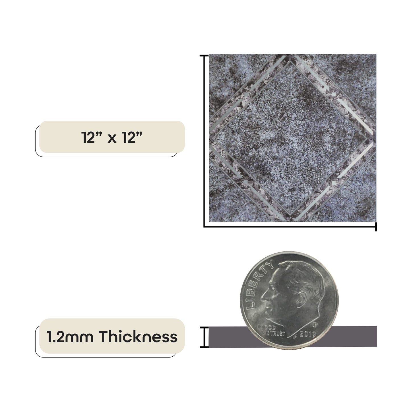 Tivoli Self Adhesive Vinyl Floor Tiles, 45 Tiles - 12" x 12", Light Oak Plank-Look - Peel & Stick, DIY Flooring for Kitchen, Dining Room, Bedrooms, Basements & Bathrooms by Achim Home Decor