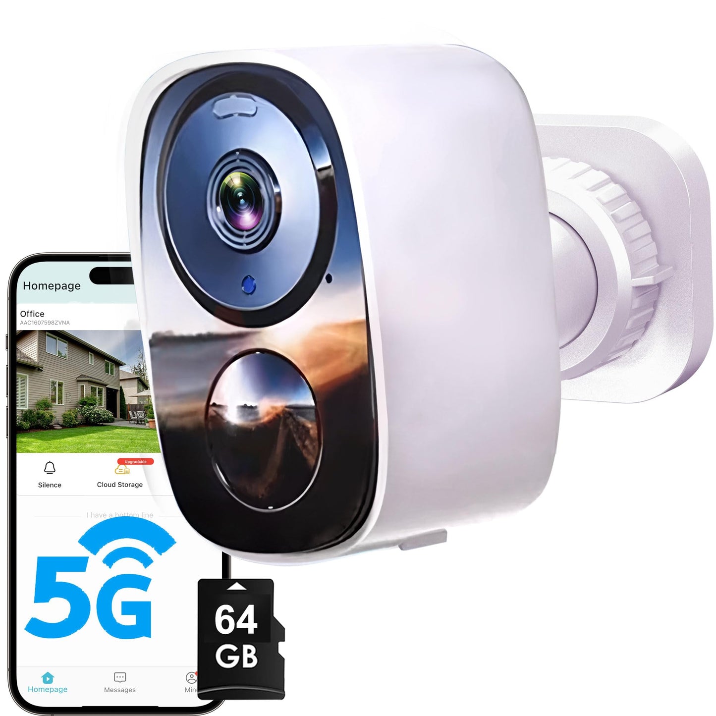 2025 Upgraded 2K Security Cameras Wireless Outdoor, Free Cloud Storage & Local SD Card Support, 1-6 Months Battery Life, Waterproof, 2-Way Talk, AI Motion Detection Spotlight Siren Alarm Camera