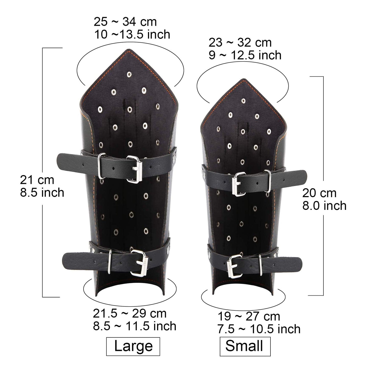 HZMAN 2 PACK Unisex Black Faux Leather Dragon Scale Gauntlet Wristband Wide Bracer Arm Armor Cuff