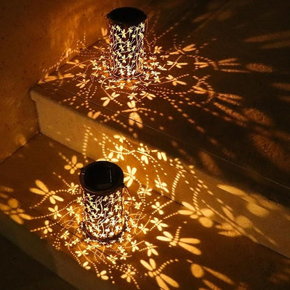 2 Pack Solar Lanterns Outdoor Waterproof Dragonfly Lantern Garden Decor Birthday Gifts for Women Mom Grandma Hanging Solar Lights Metal Decoration for Yard, Patio, Backyard, Porch