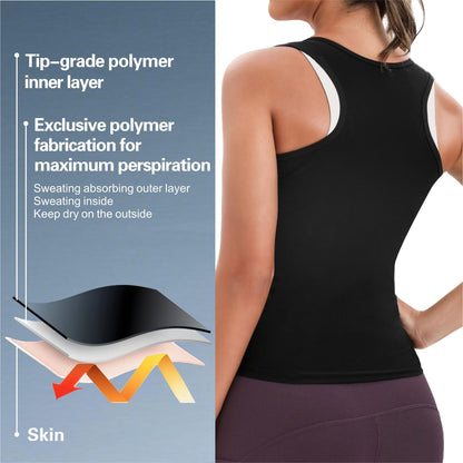 Dokelovy Women's Sauna Vest Waist Trainer - Adjustable Tummy Control Workout Shaper for Belly, Sweat Enhancer for Gym, Yoga