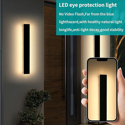 Mikeru 23.6inch Outdoor Wall Light Fixtures, 3000k Exterior Wall Sconces, Acrylic Invisible Outdoor Lights for Porch Modern Long LED Wall Light for House Courtyard Balcony Porch Patio Garage