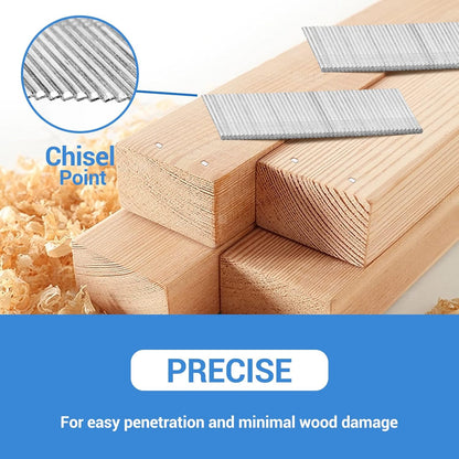 meite 16 Gauge 20 Degree Angled Finish Nails 2-1/2 Inch Leg Galvanized No-rust Finishing Nails for Finish Nailer Gun - Cabinet Crown Baseboard 4,000PCS