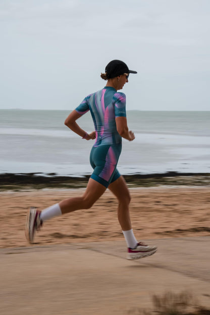 ZONE3 Women's Activate+ Short Sleeve Tri Suit – Performance One-Piece for Triathlon Training & Racing