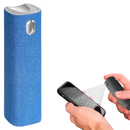 Mini Screen Cleaner Spray – Finger Proof Screen Cleaner for Smartphones, iPads, MacBooks, Laptops, Car Screens, Touchscreens – 3 in1 Mist Cleaner, Microfiber Cloth and Protective Cover (Grey)