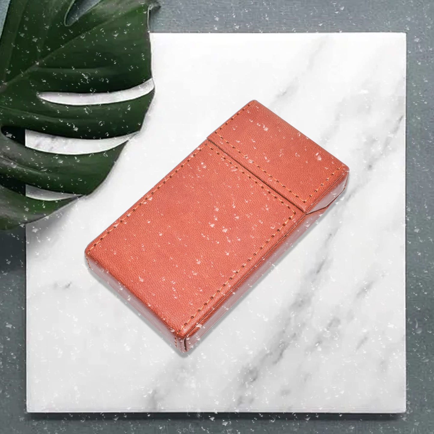 Leather Cigarette Case,King Size Prerolled Cone Holder,Waterproof Airtight Smell Proof Container,Carrying Case for Traveling
