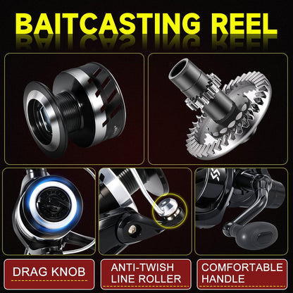 Sougayilang Freshwater Spinning Fishing Reel - 5.0:1/4.7:1 Gear Ratio, 22LBs Max Drag, Carbon Fiber & CNC Aluminum Spool,7000Series