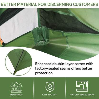 Clostnature Polaris Lightweight Backpacking Tent - 6 Person Waterproof Camping Tent, 3 Season Large Size Easy Setup Tent for Family, Outdoor, Hiking and Mountaineering