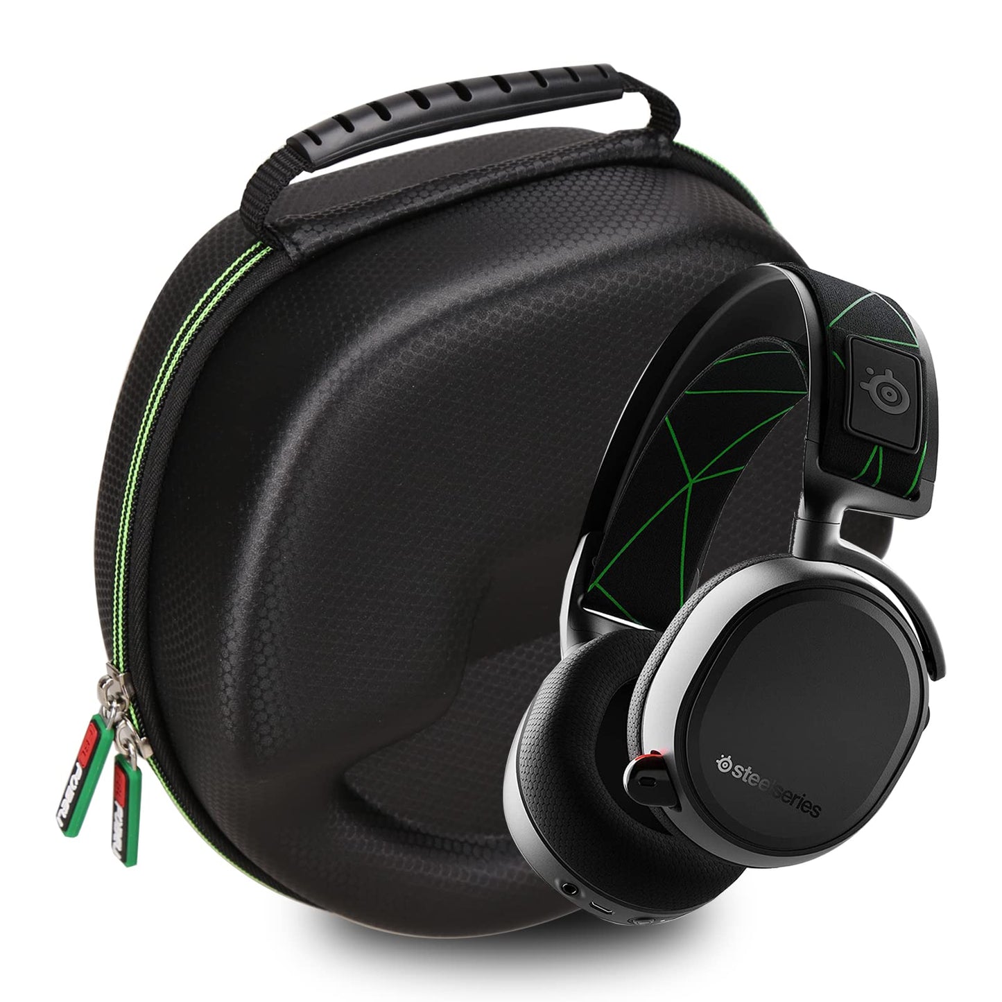 FBLFOBELI Hard Storage Case for SteelSeries Arctis 1 3 5 7 7X 7+ 7P+ 9 9X PRO PRO+ Prime/Arctis Nova pro 1 1P 1X 3 7 7X 7P/Pioneer DJ HDJ-X5/G733 Lightspeed Wireless Gaming Headset (PU-Black)