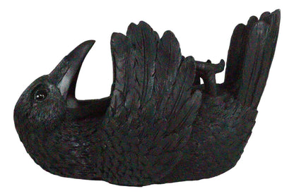Ebros Macabre Potion Raven Wine Bottle Holder Figurine - Mystical Halloween Kitchen Home Decor Statue - Gothic Crows Edgar Poe Quoth The Raven Nevermore