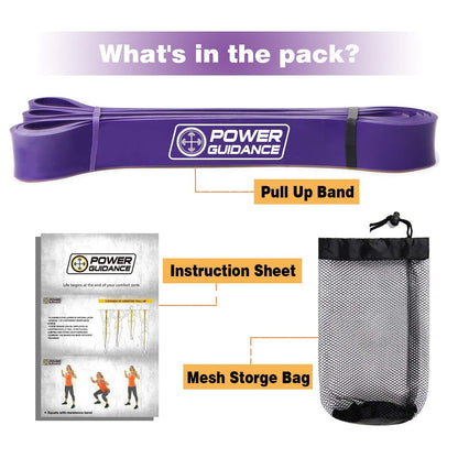 POWER GUIDANCE Pull Up Assist Bands - Stretch Resistance Band - Mobility Band - Powerlifting Bands - by Perfect for Body Stretching, Powerlifting, Resistance Training