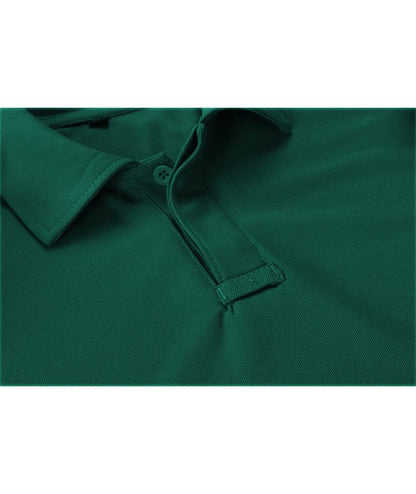 ZITY Mens Polo Shirt Short Sleeve Sports Tactical T-Shirt Athletic Golf Polos Daily Casual Stylish Collared Shirts for Men Forest Green Large