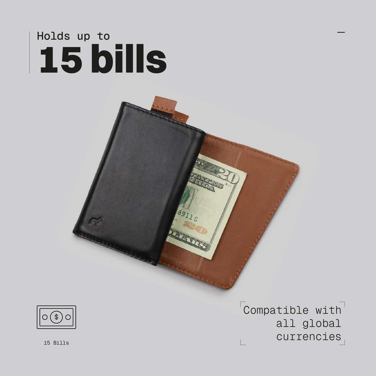 The Frenchie Co. - Speed Wallet - Ultra Slim Front Pocket Wallet - RFID Blocking Quick-Access Card Holder - Full-Grain Italian Leather Minimalist Design for Men & Women