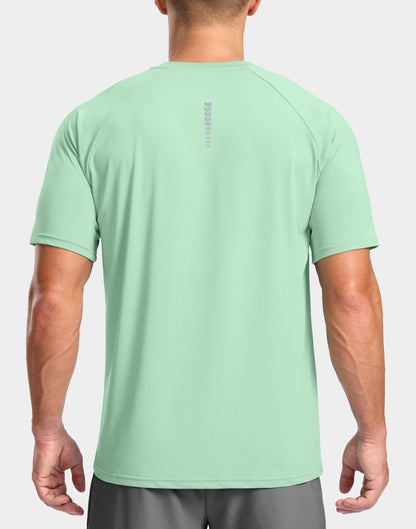 G Gradual Men's Athletic Workout T-Shirts Moisture Wicking Cooling Running Shirts Short Sleeve Performance Tee for Gym Tennis(Mint Green,XXL)
