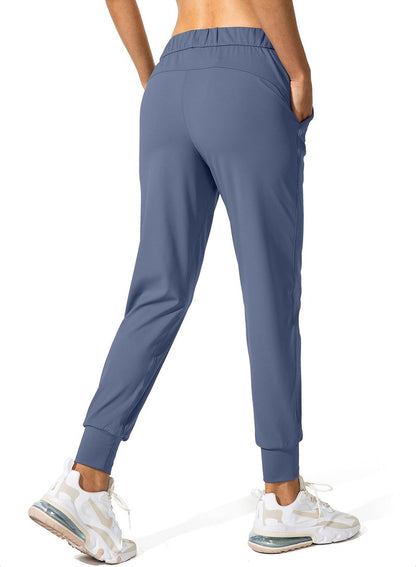 SANTINY Women's Joggers Pants Pockets Drawstring Running Sweatpants for Women Lounge Workout Jogging(Slate Blue_XXL)