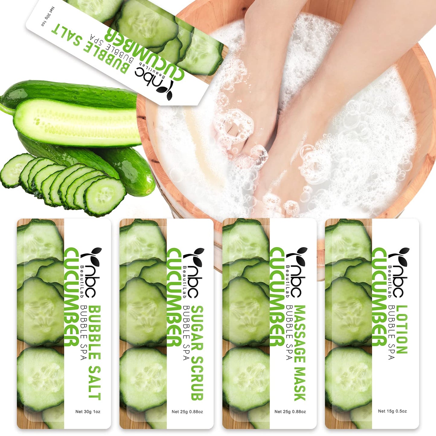Pedicure Kit Foot Soak Set: Bubble Salt, Sugar Scrub, Massage Mask, Massage Lotion in a Box, 4 Step Foot Spa Kit for Dry Feet,Tired Feet（3 Set Tropical Fruit)
