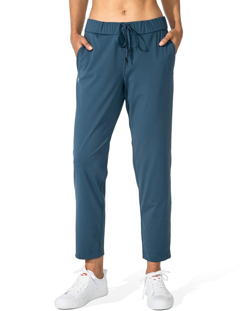 G Gradual Women's Pants with Deep Pockets 7/8 Stretch Sweatpants for Women Athletic, Golf, Lounge, Work (Indigo Blue, 3X-Large)