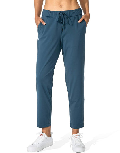 G Gradual Women's Pants with Deep Pockets 7/8 Stretch Sweatpants for Women Athletic, Golf, Lounge, Work (Indigo, XX-Large)