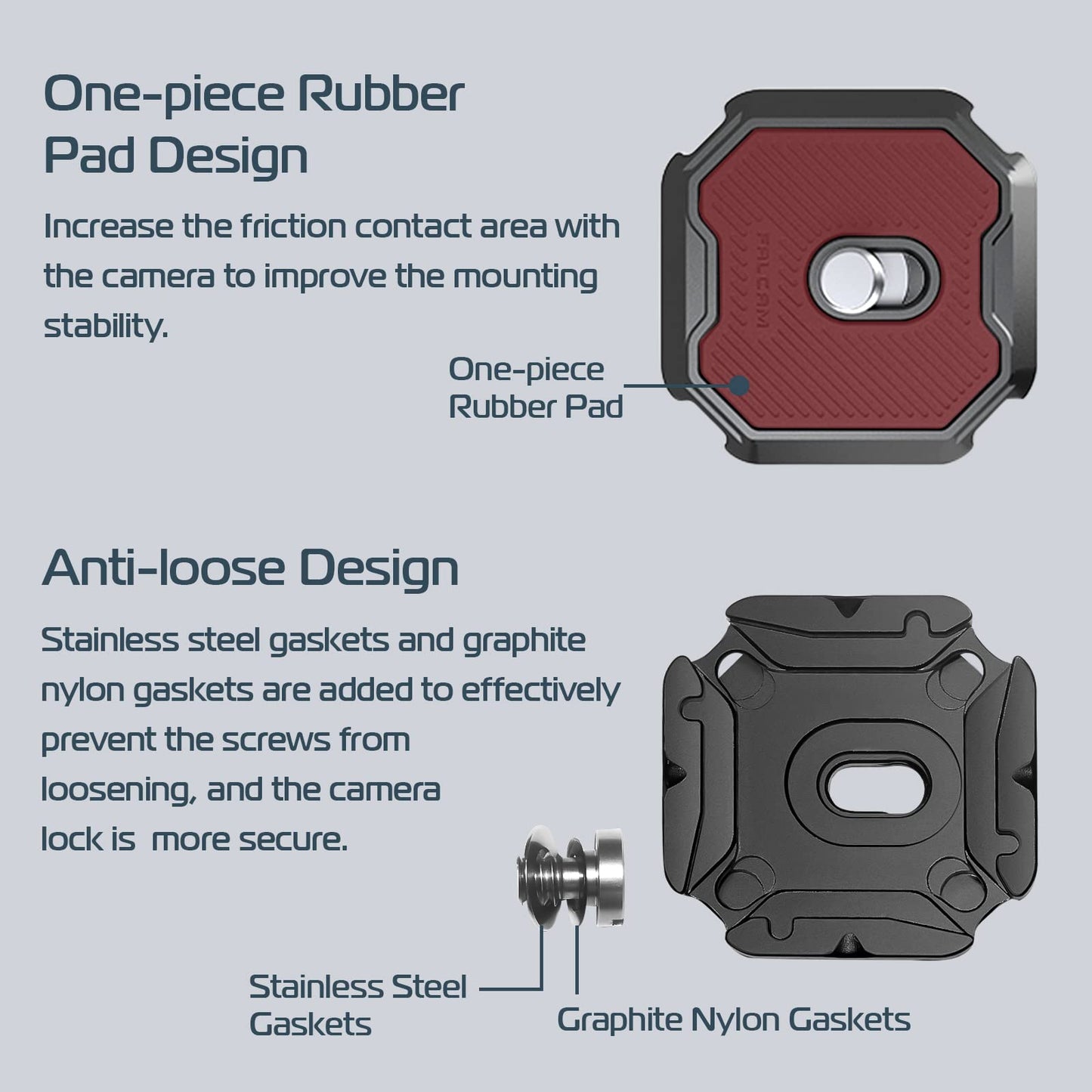ULANZI F38 Camera Shoulder Strap Mount Quick Release for Shoulder Straps Kit V2, QR Plate Camera Tripod Mount