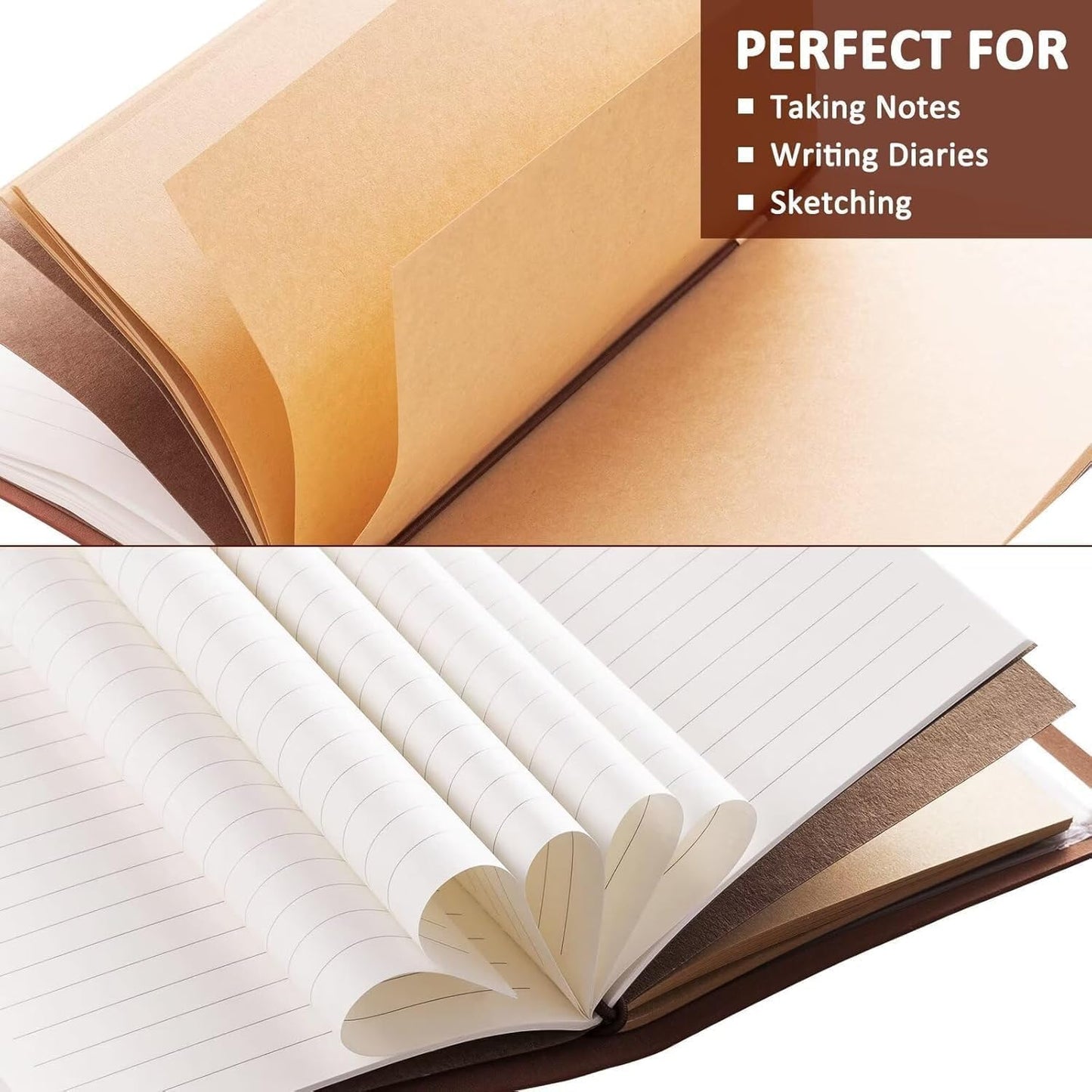 Muzuis Wine Gifts for Wine Lovers Leather Journal Notebook with Pen for Men Women Refillable Notebook, Sketchbook, Travel Diary