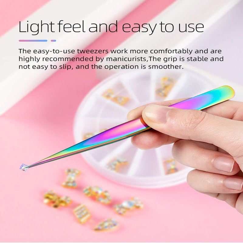 Tweezers Set, Diamond painting tools,Eyelash Extension Tweezer,Anti-Static Stainless Steel Curved of Tweezers for Diamond painting, Electronics, Laboratory Work, Jewelry-Making, Craft, Soldering