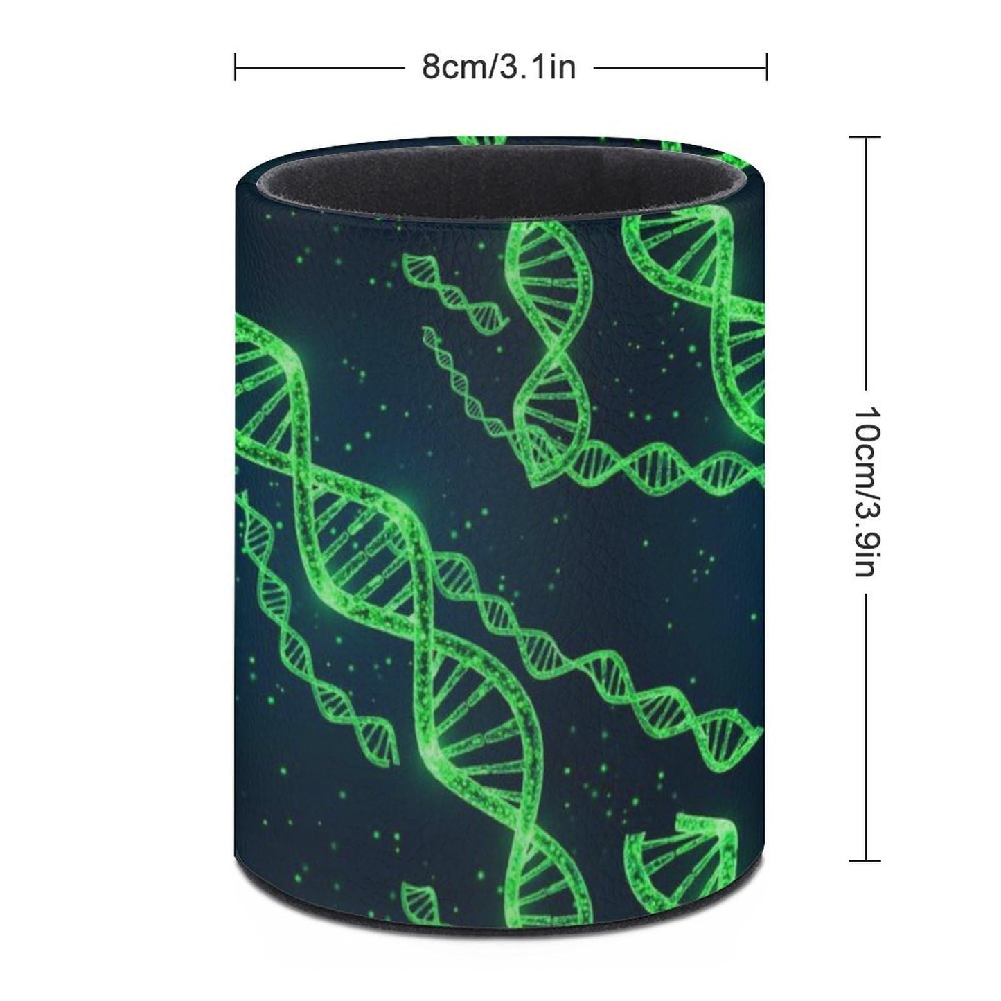 UTRSIFB Pen Holder Leather Pencil, Holder Cup Makeup Brush Storage Organizer, Waterproof Multifunctional Office Supplies DNA Science