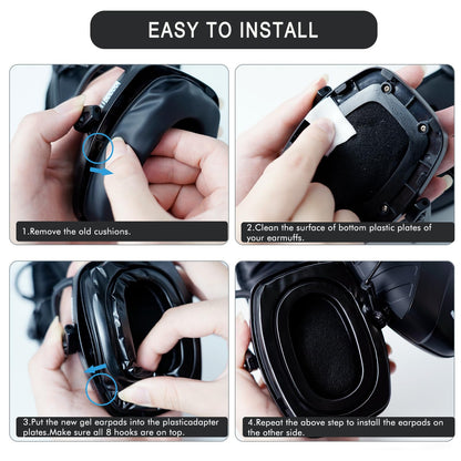 Gel Ear Pads for Howard Leight by Honeywell Impact Sport Pro, Comfortable and Soft Replacement Gel Ear Cups with Silicone Material and Memory Foam
