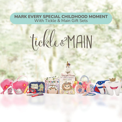 Tickle & Main Bunny Stuffed Animal & Musical Toy - Christening Gifts & Baby Dedication Gift for Girls - Gifts for Baptism - Goddaughter Gift (Pink, 7 in)
