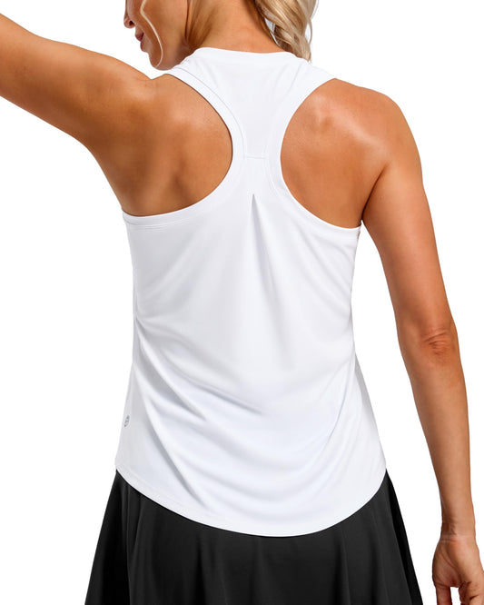 G Gradual Women's Workout Tank Tops Racerback Athletic Yoga Tops Loose Fit Sleeveless Running Gym Sports Shirts for Women(Light Purple,M)