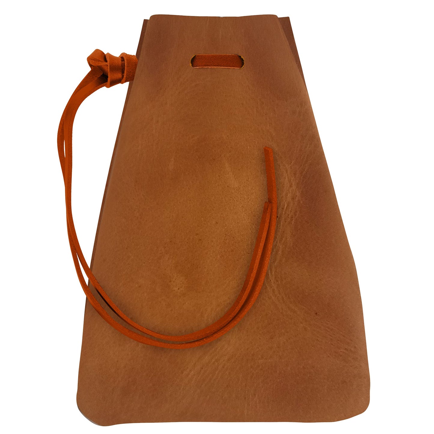 Nabob Leather Leather Drawstring Pouch, Coin Bag, Medicine Tobacco Pouch Medieval Reenactment Made in U.S.A Size 8.5" x 6"