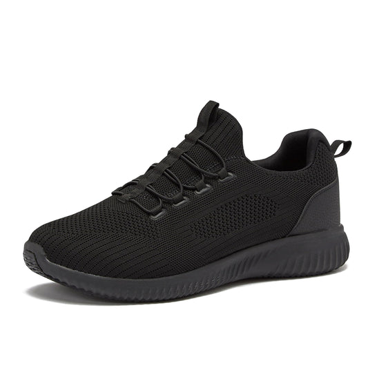 Avia Air Slip On Shoes for Women - Casual Comfortable Athletic Tennis Walking Sneakers for Women with Memory Foam - Black/Black, 9 Wide