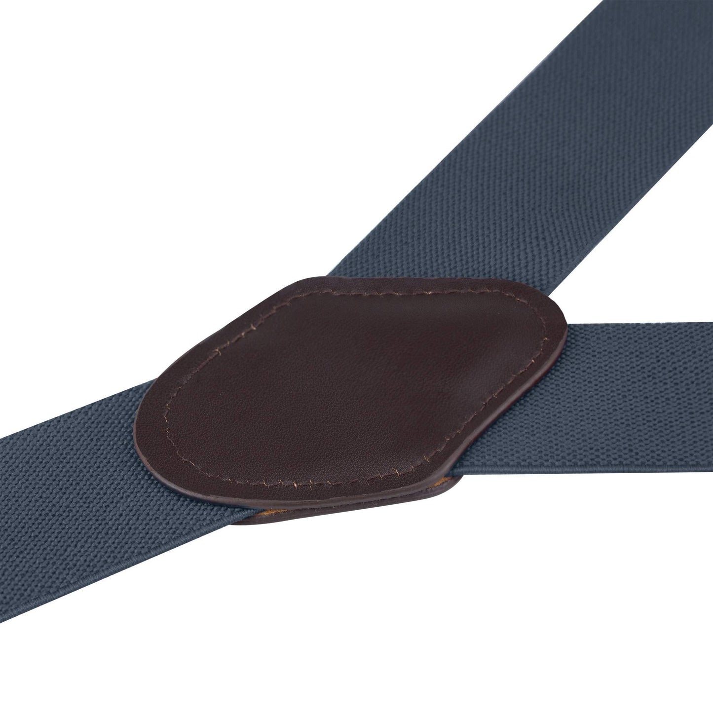 Buyless Fashion Suspenders for Men - 48" Elastic Adjustable Straps 1 1/4" - Y Shape - 5103-Denim-Blue