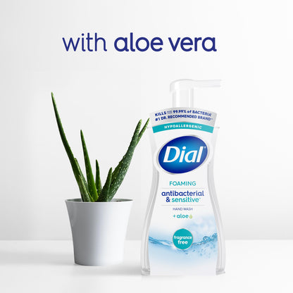 Dial Antibacterial Foaming Hand Soap, Fragrance Free, 7.5 fl oz (Pack of 6)