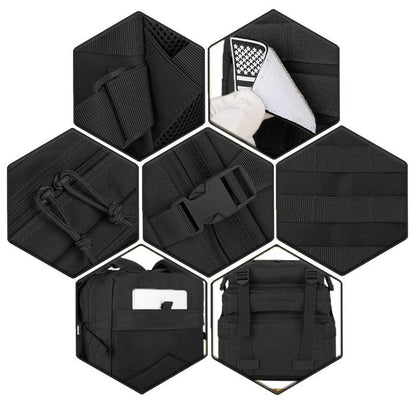 QT&QY 45L Military Tactical Backpacks Molle Army Assault Pack 3 Day Bug Out Bag Hiking Treeking Rucksack black