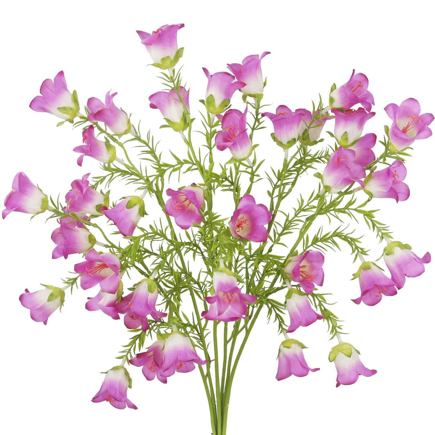 RSSGID 6Pcs Artificial Flowers Lily of the Valley 26.8 Inch Long Stem Fuchsia Faux Bell Flowers Realistic Campanula Spring Summer for Tall Vase Home Decor Wedding Centerpiece Garden Party Balcony