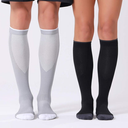 FITRELL 3 Pairs Compression Socks for Women and Men 20-30mmHg- Circulation and Muscle Support Socks for Travel, Running, Nurse, Knee High, Medical GREY S/M