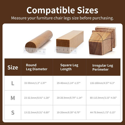 Chair Leg Floor Protectors, 24 Pack Silicone Furniture Pads for Hardwood Floors, Anti-Scratch Furniture Sliders Felt Pads, Noise-Reducing Chair Feet Covers, Table Legs Fit Sizes to(1.3" to 1.97")