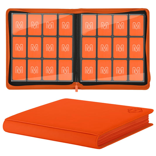 Premium Card Binder 12 Pocket for 720 Pockets Trading Card Binder, PU Zipper Card Collection Album, Sturdy Side-Loading Card Book Holder for MTG, TCG, Game Cards, Sports Cards