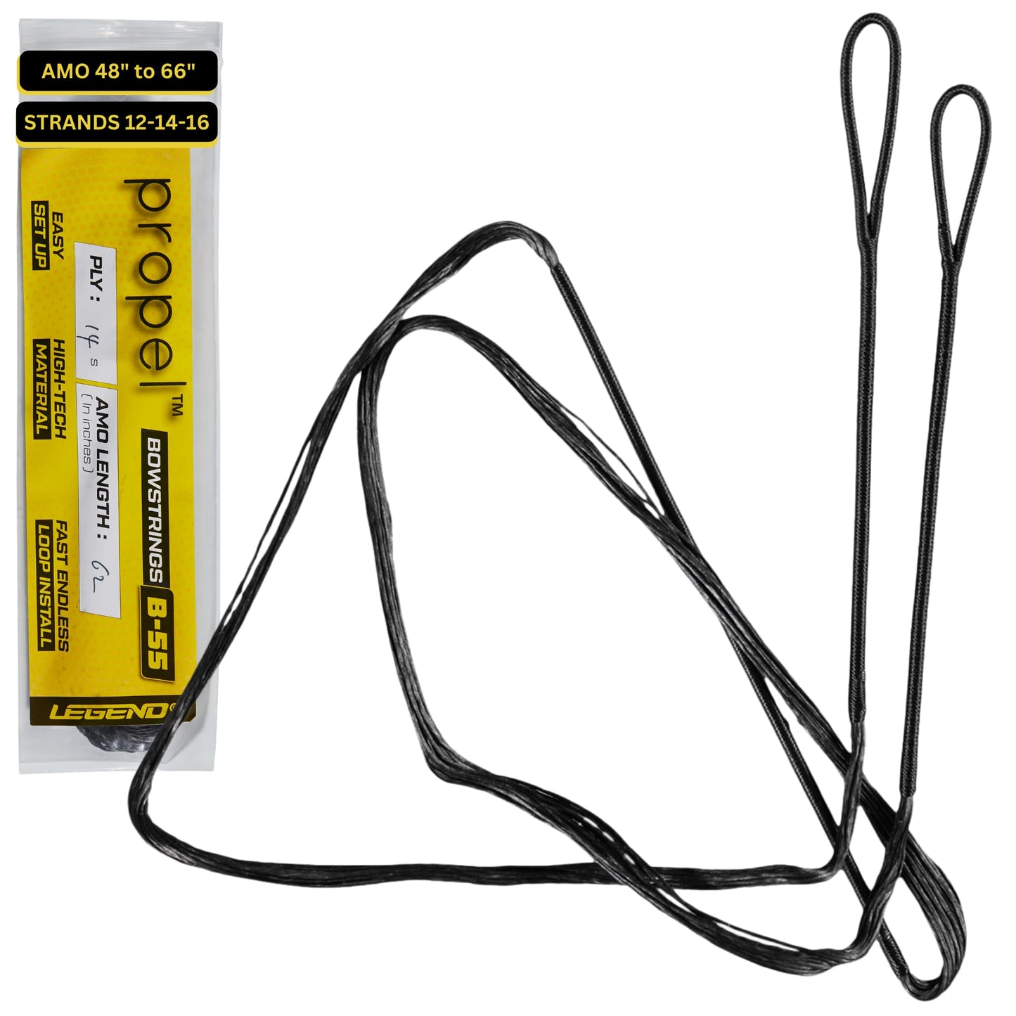 Legend Recurve Bow String - Dacron Bow String Replacement - Traditional Bowstrings - Recurve Bow Archery Accessories - Archery Equipment for Recurve Bows - Bowstring AMO 64 inch - 12 Strands