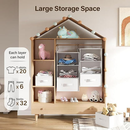 Pipishell 6-Shelf Hanging Closet Organizer
