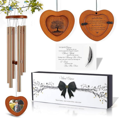 32 Inch Memorial Wind Chimes Outdoor, Personalized Sympathy Gifts for Loss of Loved One, Memorial Gifts for Loss of Mom, Sympathy Wind Chimes for Mother, Father, Brother, Sister