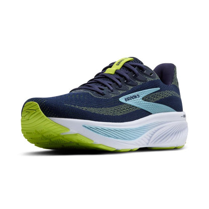 Brooks Men’s Ghost 17 Neutral Running Shoe - Peacoat/Lime/Blue - 8 Narrow