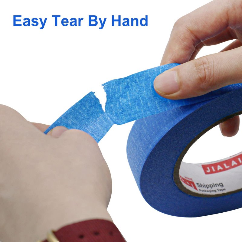 JIALAI HOME 6 Rolls Painters Tape 1 inch Bulk Painter Tape Roll, Blue Masking Tape, Blue Paint Tape 1 Inches x 60 Yards for General Purpose Walls Painting, Automotive